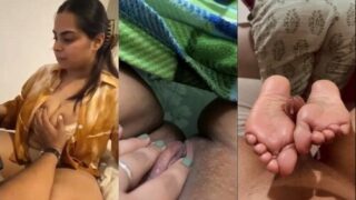 Desi BBW Girl Shows And Footjob | Desi Viral MMS